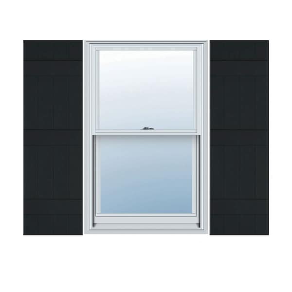 Ekena Millwork Lifetime Vinyl, Standard Four Board Joined, Board-n-Batten Shutters, LJ4S14X06300BL, PR LJ4S14X06300BL - main